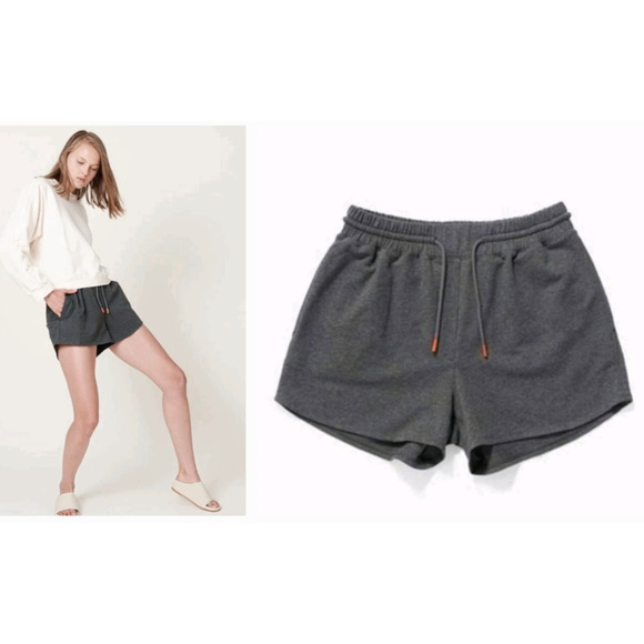 RICHER POORER workout pilates yoga hiking goop-fave terry sweat pocket shorts m - Picture 1 of 10